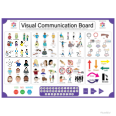Violet Purple Visual Communication Board from Touch Talk Limited