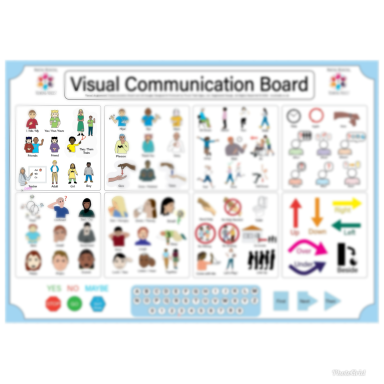 Light Blue Visual Communication Board from Touch Talk Limited
