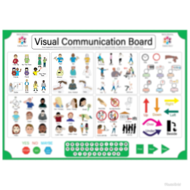 Green Visual Communication Board from Touch Talk Limited