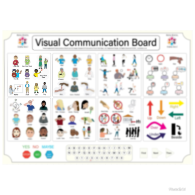 White on White Visual Communication Board from Touch Talk Limited