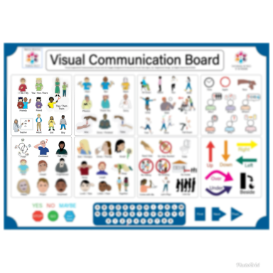 Dark Blue Visual Communication Board from Touch Talk Limited