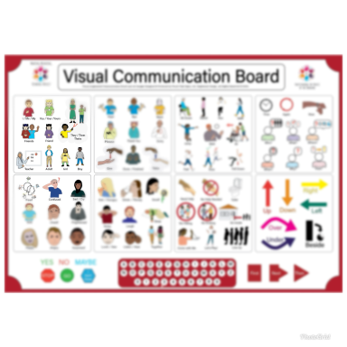 Red Visual Communication Board from Touch Talk Limited