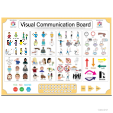 Gold Visual Communication Board from Touch Talk Limited