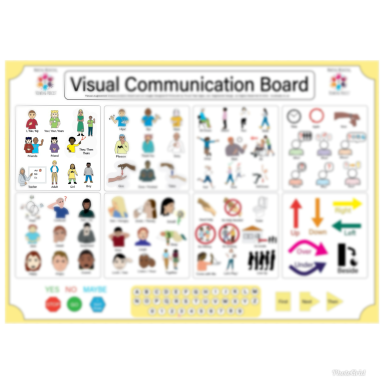 Yellow Visual Communication Board from Touch Talk Limited